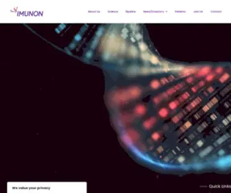 Imunon.com(Immunotherapy Company) Screenshot