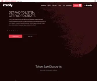 Imusify.com(Award winning blockchain music platform) Screenshot