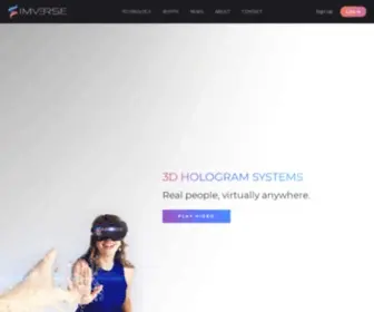 Imverse.ch(Live 3D Hologram video technology) Screenshot