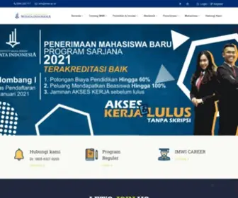 Imwi.ac.id(Institut Manajemen Wiyata Indonesia) Screenshot