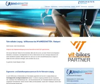 Imwindschatten.de(Im Windschatten Radsport ist Ihr Fahrradladen in Leipzig) Screenshot