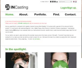 IN-Casting.com(International Native Casting Agency Amsterdam) Screenshot