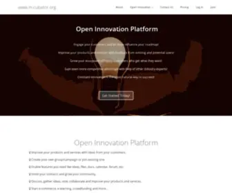 IN-Cubator.org(Open Innovation Platform) Screenshot