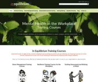 IN-Equilibrium.co.uk(Virtual, in-house Mental Health in the Workplace training courses) Screenshot