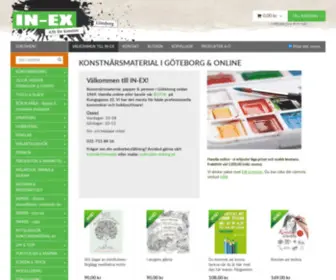 IN-Exfarg.se(IN-EX Konstnärsmaterial) Screenshot