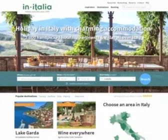 IN-Italia.com(Italy travel & holiday accommodation specialists) Screenshot