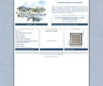 IN-Nocence.org(Parti de L'In) Screenshot