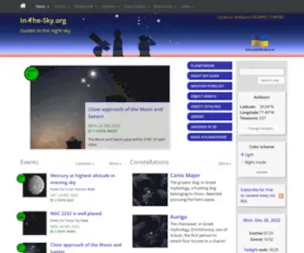IN-The-SKY.org(Astronomy news) Screenshot