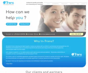 IN-Trans.co.uk(Translation and Interpreter Services Aberdeen) Screenshot