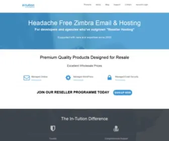 IN-Tuition.net(Headache-free WordPress and Zimbra Email hosting that will delight you and your customers) Screenshot