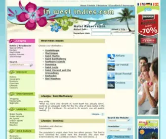 IN-West-Indies.com(Caribbean hotels & resorts) Screenshot