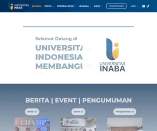 Inaba.ac.id(Universitas Indonesia Membangun) Screenshot