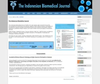 Inabj.org(The Indonesian Biomedical Journal) Screenshot