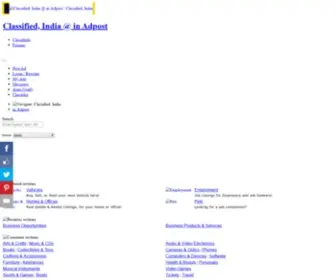 Inadpost.com(Classified, India @ in Adpost) Screenshot