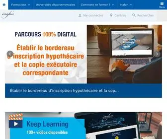 Inafon.fr(Formation continue des professionnels du notariat) Screenshot