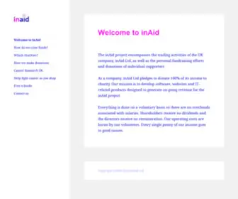 Inaid.com(Charity funding in a digital world) Screenshot