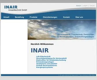 Inair.ch(INAIR Umwelttechnik GmbH) Screenshot