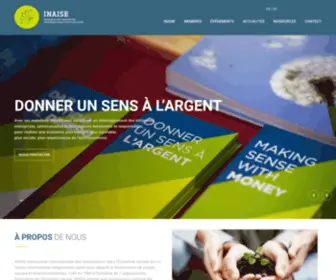 Inaise.org(Association internationale des investisseurs dans l'économie sociale) Screenshot