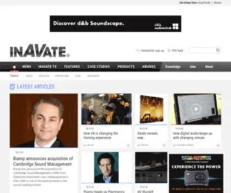 Inavateonthenet.net(Audio Visual Technology for an Integrated World) Screenshot