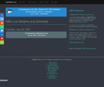 Inbastreams.xyz(Official NBA Streams xyz) Screenshot
