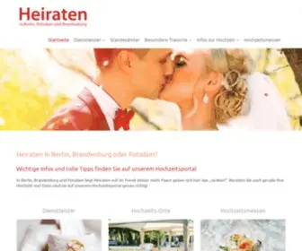 Inberlinheiraten.de(Alles rund um die Hochzeit in Berlin) Screenshot