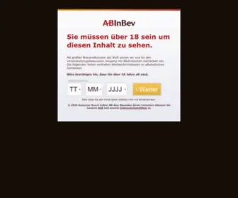 Inbev-Deutschland.de(Willkommen ) Screenshot
