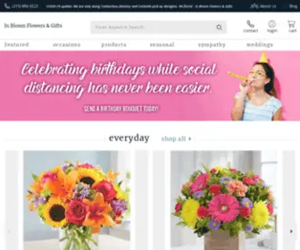 Inbloomabington.com(In Bloom Flowers & Gifts) Screenshot