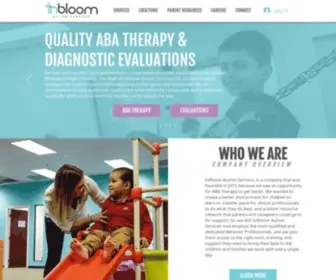 Inbloomautism.com(Comprehensive Services for Autism) Screenshot