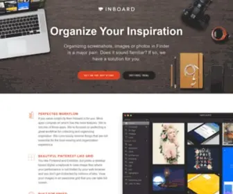 Inboardapp.com(Organize Your Inspiration) Screenshot
