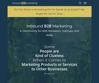 Inboundb2Bmarketing.com(The B2B Marketing Community for Startups and SMBs) Screenshot