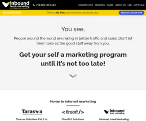 Inboundlead.marketing(Get found by your prospects online we get you business leads online) Screenshot