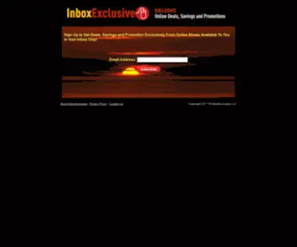 Inboxexclusive.com(Deals, Savings and Promotions from Online Stores Only) Screenshot