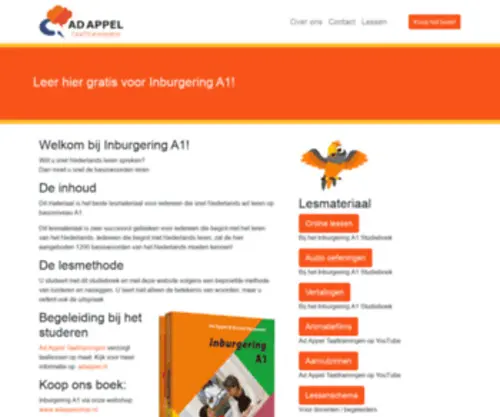 Inburgeringa1.nl(Inburgering A1) Screenshot