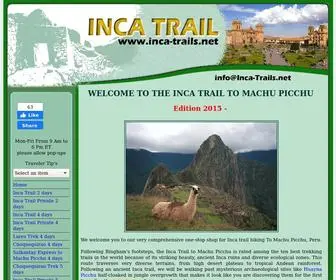 Inca-Trails.net(Inca Trail hikes to Machu Picchu Peru) Screenshot