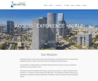 Incapitalvc.com(INcapital Ventures is a Canadian venture fund dedicated to investing in the most promising) Screenshot