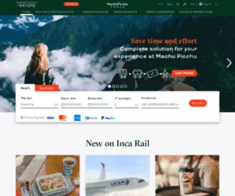Incarail.com(Train to Machu Picchu) Screenshot