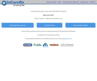 Incarerx.com(Prescription Discount Card Program Home) Screenshot