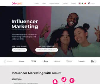 Incast.me(Influencer Marketing) Screenshot