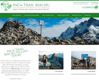 Incatrailmachu.com(Best Machu Picchu Tour Company) Screenshot