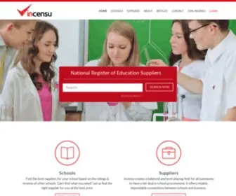 Incensu.co.uk(School supplier) Screenshot