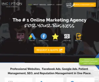 Inceptiononlinemarketing.com(Inception Online Marketing) Screenshot