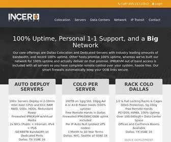 Incero.com(Colocation & Servers) Screenshot