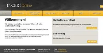 Incertonline.se(Incert Online) Screenshot