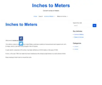 Inchestometers.com(Inches to Meters) Screenshot