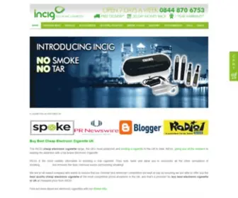 Incig.co.uk(Buy Electronic Cigarettes) Screenshot