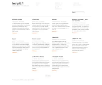 Incipit.fr(Incipit) Screenshot