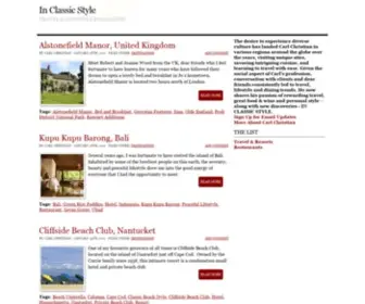 Inclassicstyle.com(In Classic Style) Screenshot