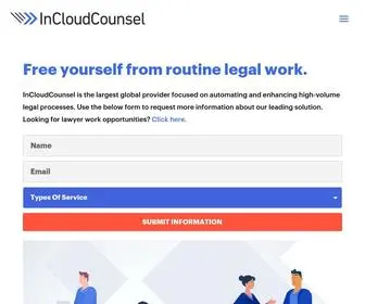 Incloudcounsel.com(At the heart of your contracts) Screenshot