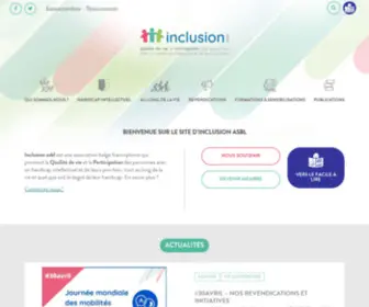 Inclusion-ASBL.be(Bienvenue sur le site d'Inclusion asbl) Screenshot