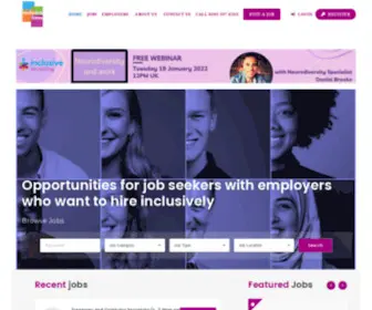 Inclusivehires.com(The jobs board connecting diverse talent with inclusive employers) Screenshot